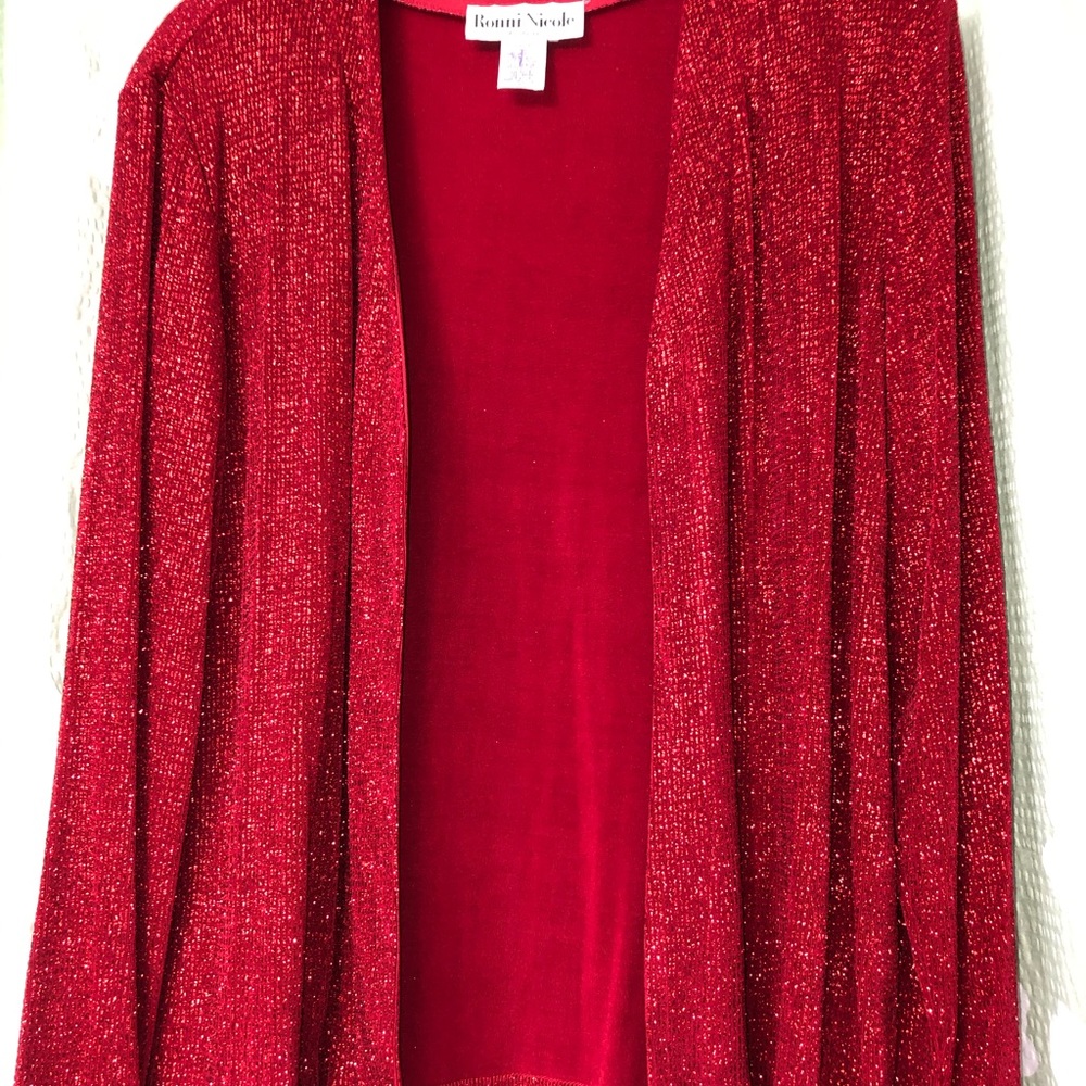 Christmas Red Metallic jacket, vintage 90’s.